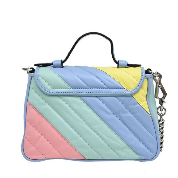 Gucci Gg Marmont Top Handle Bag Leather Multicolour Leather Bag (Pre-Owned) - Picture 2 of 15